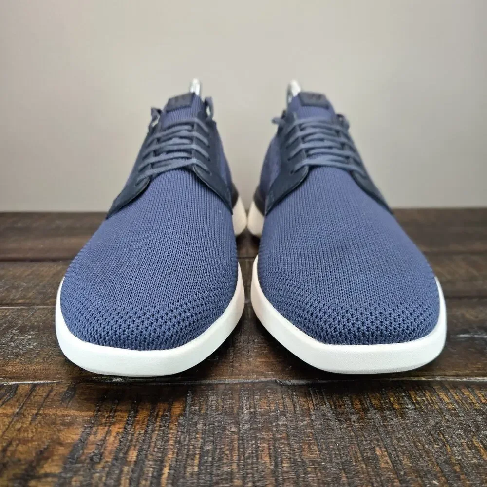 NEW Wolf and Shepherd Swiftknit Derby Mens Size 8 Lace Up Knit Shoes Denim Blue